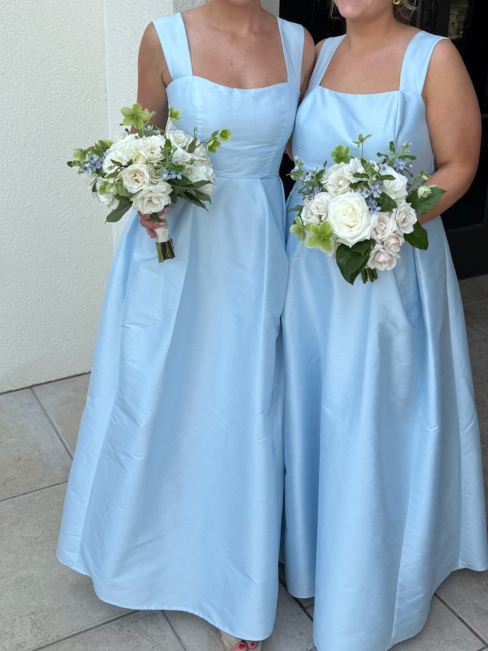 Lula Kate Light Blue Square-Neck Evening Dress - Picture 2 of 3